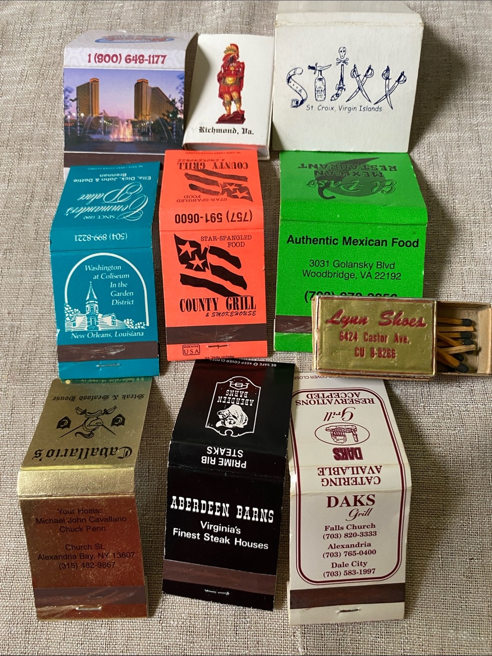 Vintage Assorted Matchbook Lot Colorful Collection of many Brands & designs